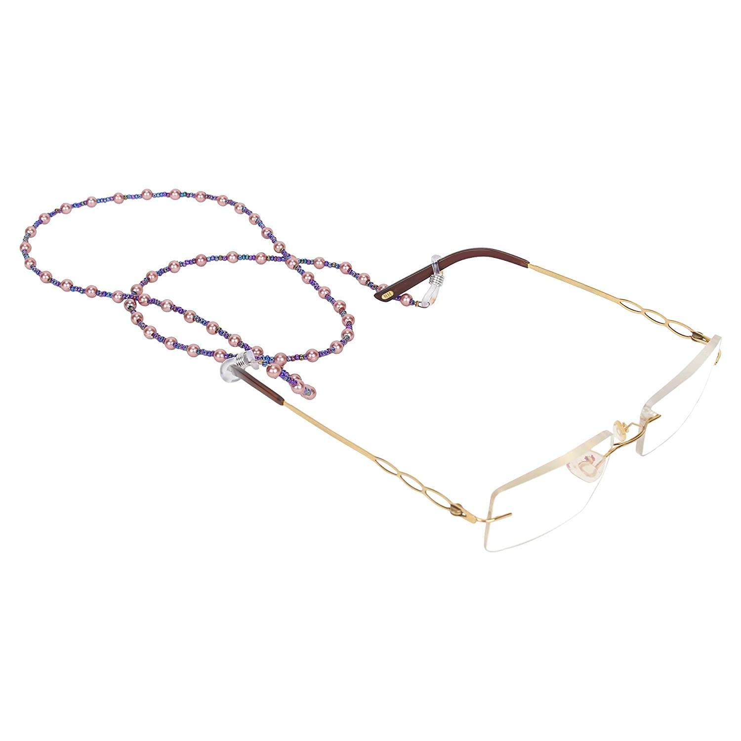Pearl & Beads Adjustable Unisex Eyeglass Chain Spectacle Cord & Lanyard Neck Strap String Chain Link Holder 74 Cms For Women Men Girl (Purple Colour)-image-30