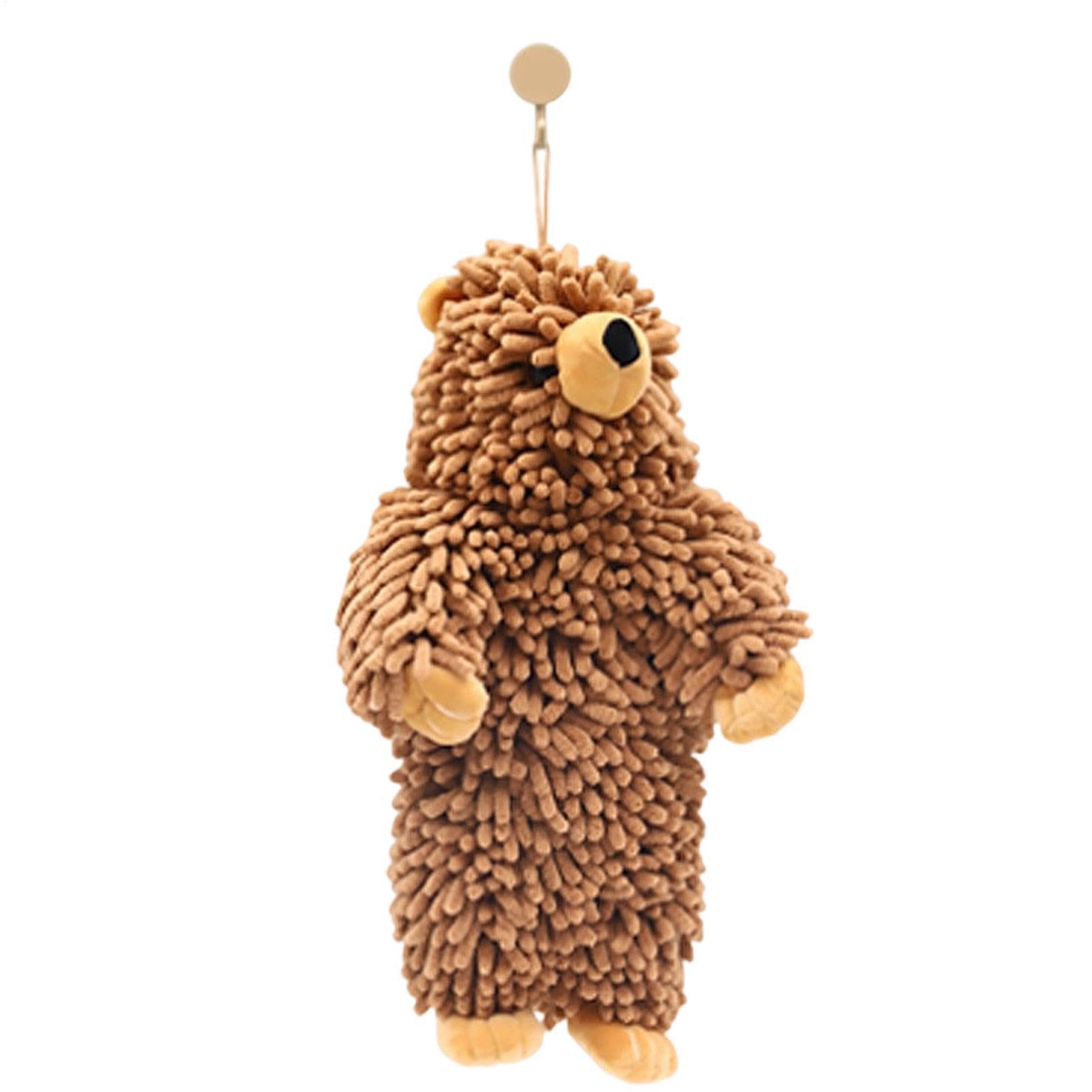 Toalla de manos de oso en chenilla ultra absorbente y decorativa para el baño de casa