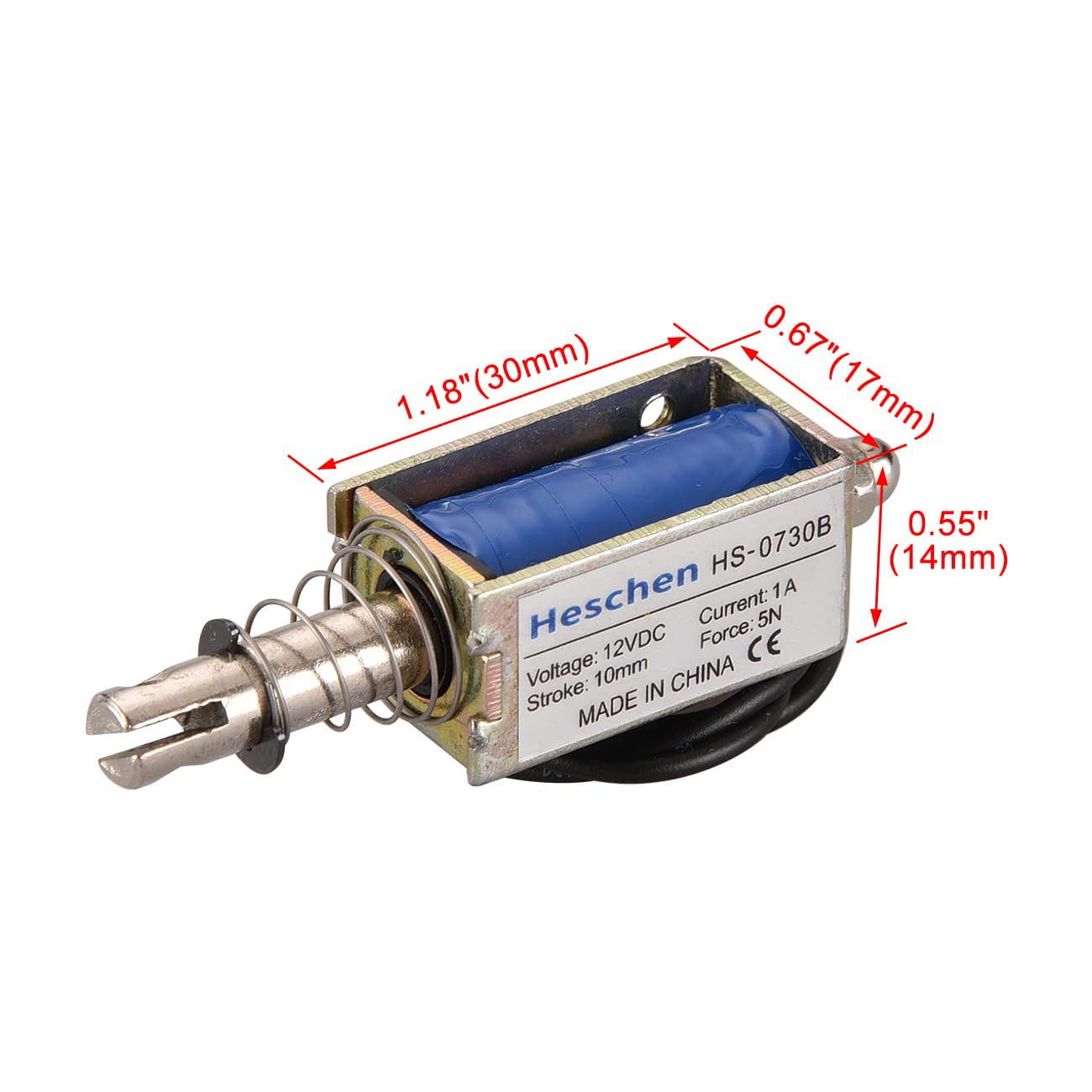 Elettromagnete Solenoide DC12V 1.6A 25N - Serratura Elettrica Push-Pull Per Porte E Applicazioni Meccaniche - Foto 7
