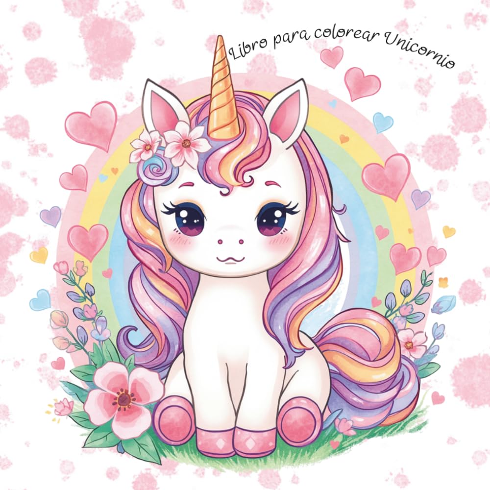 Libro para colorear Unicornio: 100 dibujos kawaii adorables, 50 ilustraciones grandes para colorear y 50 pequeñas para calcar (Focus Lab Colorea Kawaii)