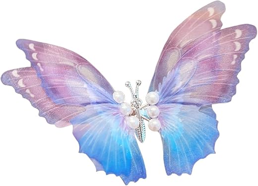 Prostuff.in® 1Pcs Multicolor Tulle Butterfly Car Air Freshener Vent Clip – Embroidered Butterfly Decoration for Car Interi...
