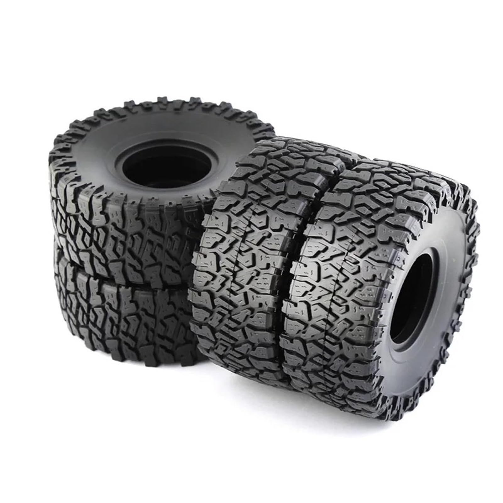 Neumáticos Coche RC Compatible con Axial TRX4 D90 para Redcat SCX10 90046 II III 1/10 Coche Trepador De Control Remoto 4 Uds. Neumático De Goma De 120Mm Y 1,9 Pulgadas