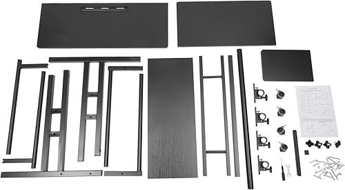Miniatura 7 de Escritorio de pie móvil, escritorio de computadora rodante, escritorio ajustable para computadora portátil, estación de trabajo móvil portátil 4 en