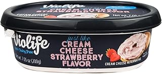 100% Dairy Free Violife Just Like Cream Cheese Strawberry Flavor 7.05oz