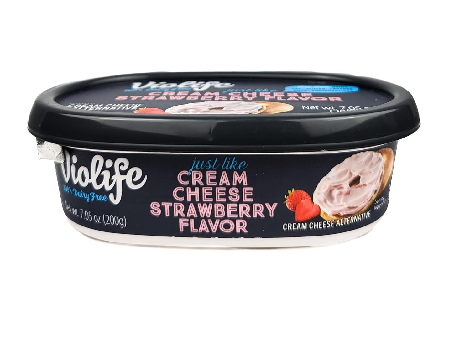 100% Dairy Free Violife Just Like Cream Cheese Strawberry Flavor 7.05oz (Pack of 2)