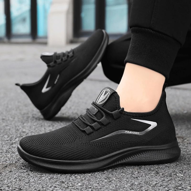 Men's Casual Dress Oxfords Shoes Breathable Knit Mesh Sneakers Lightweight Comfortable Walking Shoes Fitness Tennis Footwear3