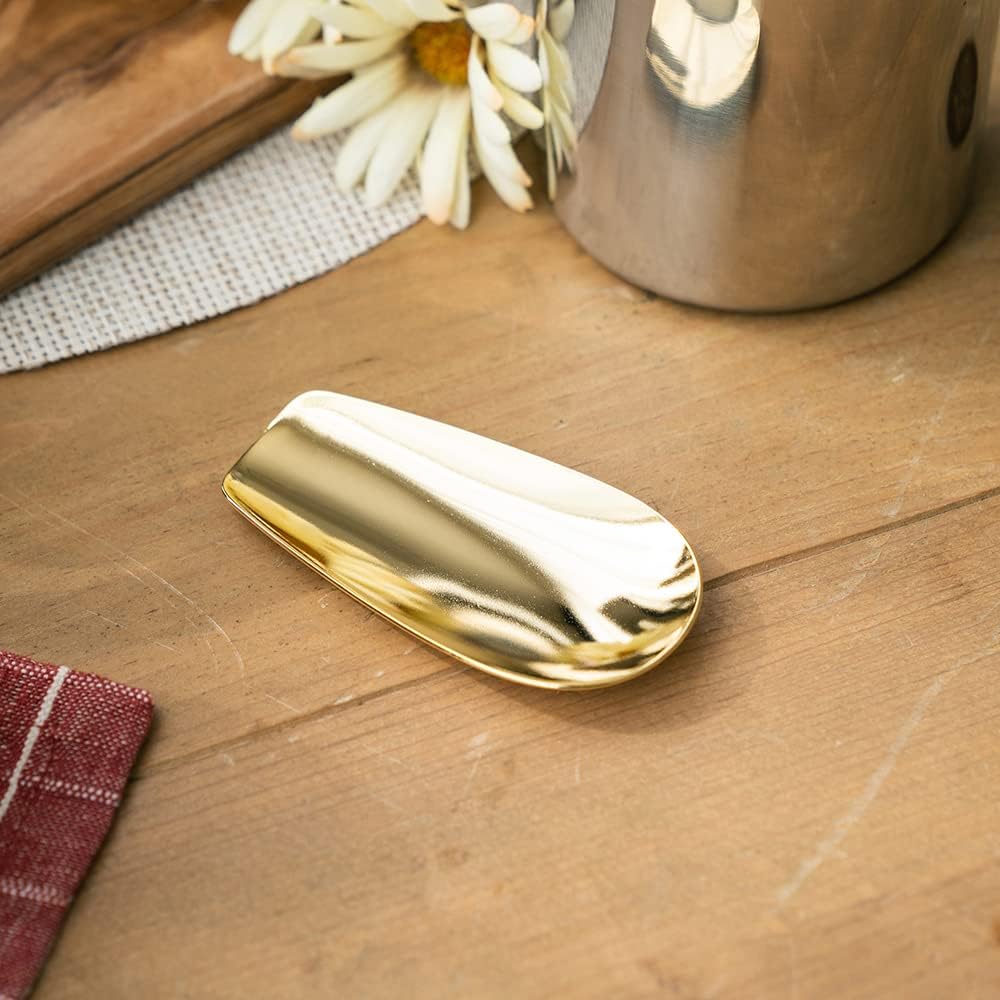 CASUAL PRODUCT Stainless Steel Plain Gold Plated Made in Japan Tea Spoons, Ｗ4×Ｌ7.9ｃｍ