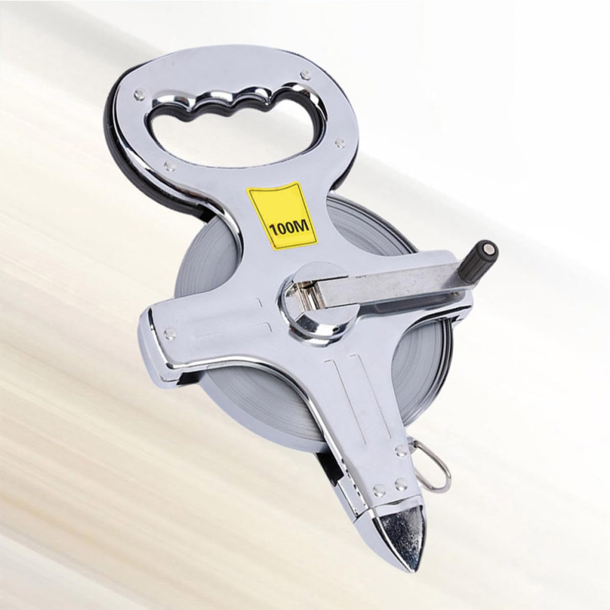 Cinta Métrica Retráctil de Acero Inoxidable de 100m Diseño Ergonómico y Rango de Medición Largo para Carpintería y Bricolaje