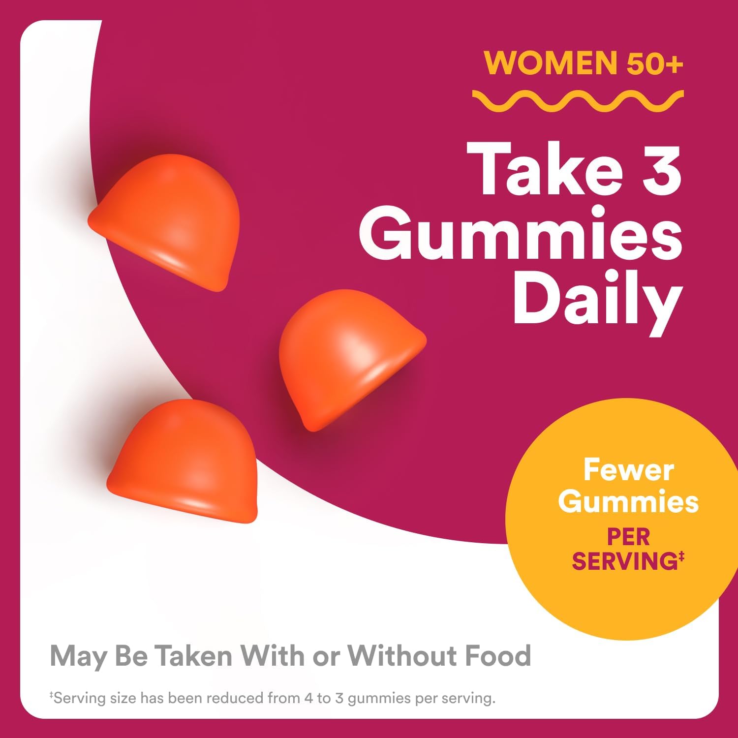 SmartyPants Multivitamin Gummy for Women 50 and Over, Omega 3 (DHA/EPA), Methylfolate, CoQ10, Vitamin D3, C, Vitamin B12, B6, A, K, Biotin, Gluten Free, 90 Count (30 Day Supply) - Image 7