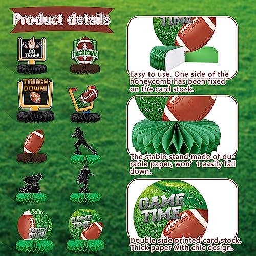 10PCS Football Party Decorations Football Table Centerpiece Football Honeycomb Centerpieces Table Toppers for Football Birthday Party Football Game - Image 5