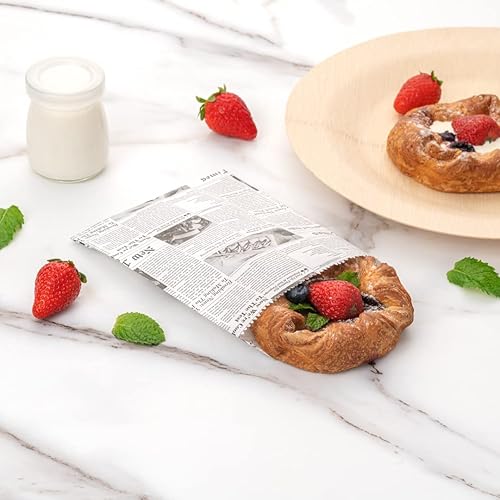 Miniatura 4 de Restaurantware -Bag Tek - Bolsas de sándwich de 7 x 5 pulgadas, 100 bolsas de panadería a prueba de grasa, desechables, bolsa de almuerzo de papel