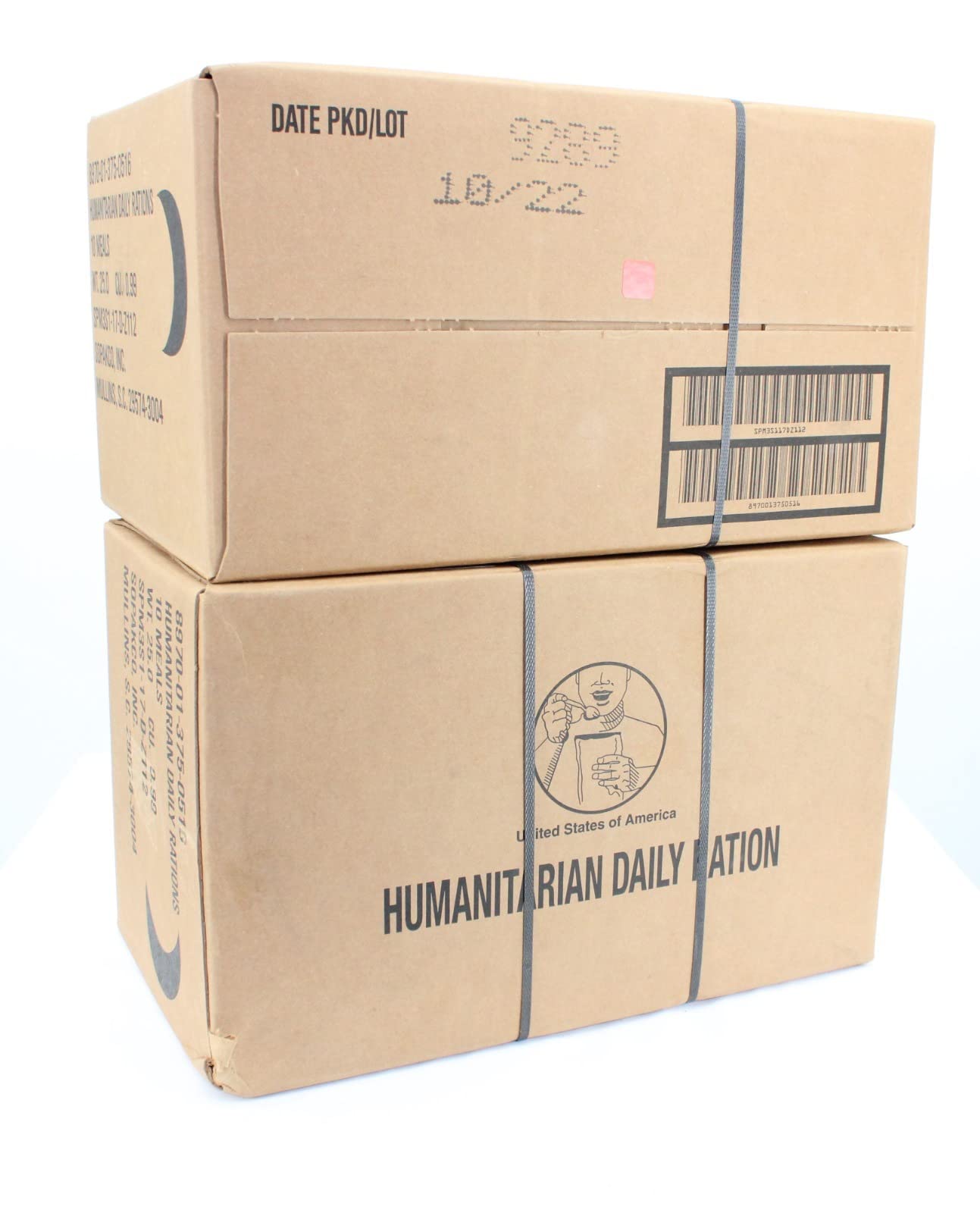 2 Case HUMANITARIAN DAILY RATION MRE - RANDOM MENU - Inspection date of 10/2022 or Newer