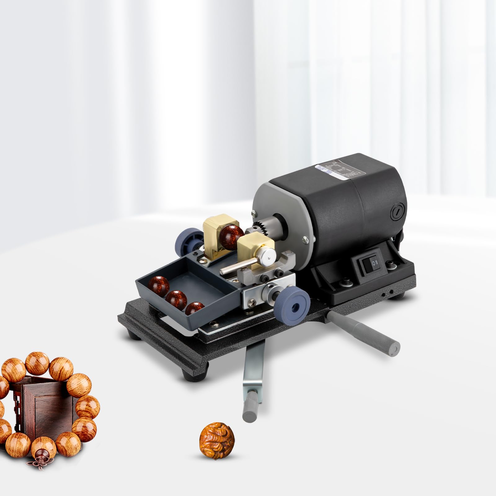 480W Machine de forage de perles, 220V DIY Perceuse à bijoux Pearl, Perceuse pour bijoux en continu, 500-15000RPM Vitesse réglable, pour chaussures/vêtements perles