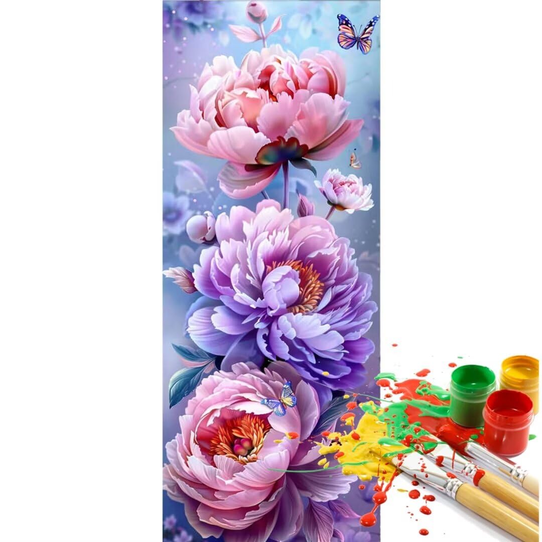 Malen Nach Zahlen Gänseblümchen Blume Malen Nach Zahlen Erwachsene, DIY Set Ölgemälde Malen Nach Zahlen XXL, Acrylfarben Painting by Numbers, für Geschenk Wanddekoration, 90x240cm (Ohne Rahmen)-YH314