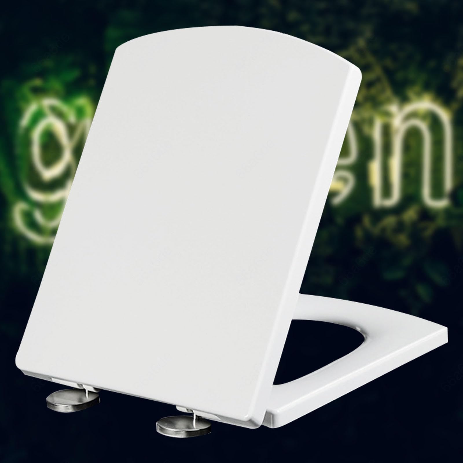 Nakładki na deskę sedesową, zmywalne, mocowane od góry, wolnoopadające, kwadratowe, z prostym mocowaniem od góry, standardowa toaleta, standardowy rozmiar Always F