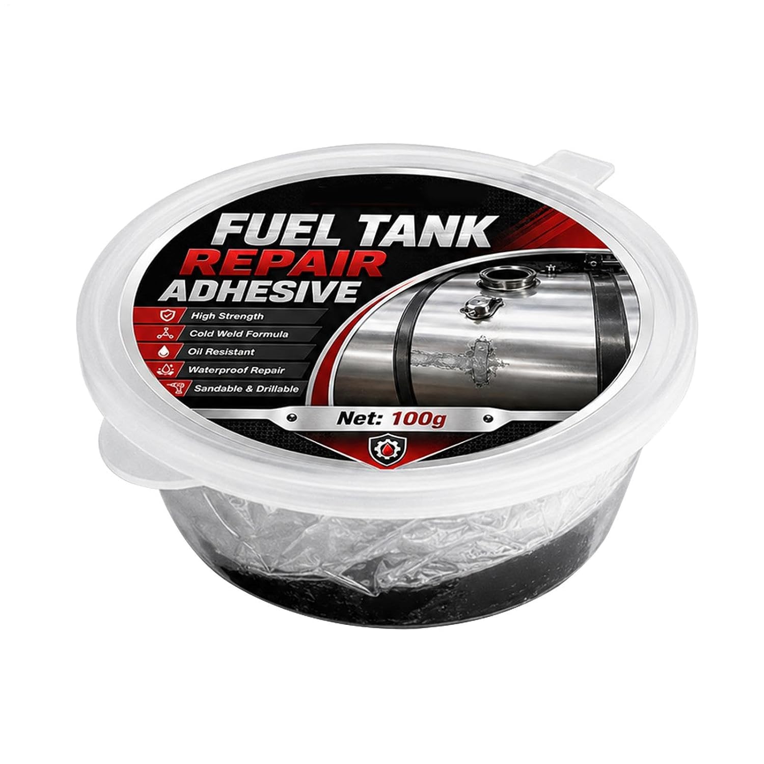 Gas Tank Repair - 100g Strong Adhesion Truck Sealant | Gas & Water Tank Repair Adhesive,for Truck Car Solar Heaters Easy Dly Fix Small Holes Cracks Split Seams