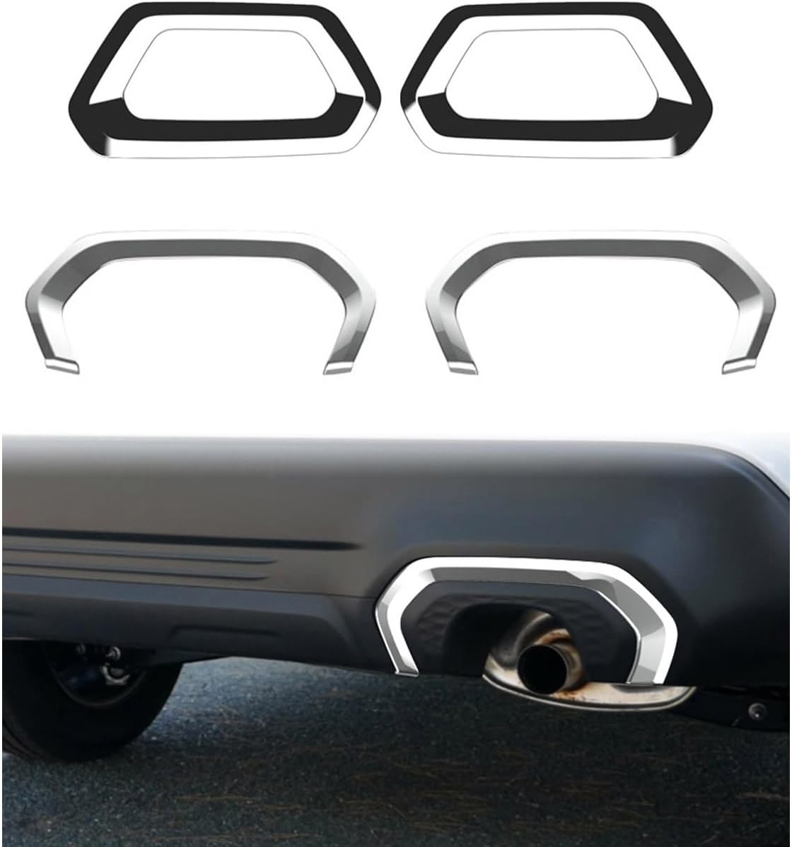 Car Front Rear Bumper Protector Cover Compatible with Subaru Forester 2025+ Accessories (Both+Silver)