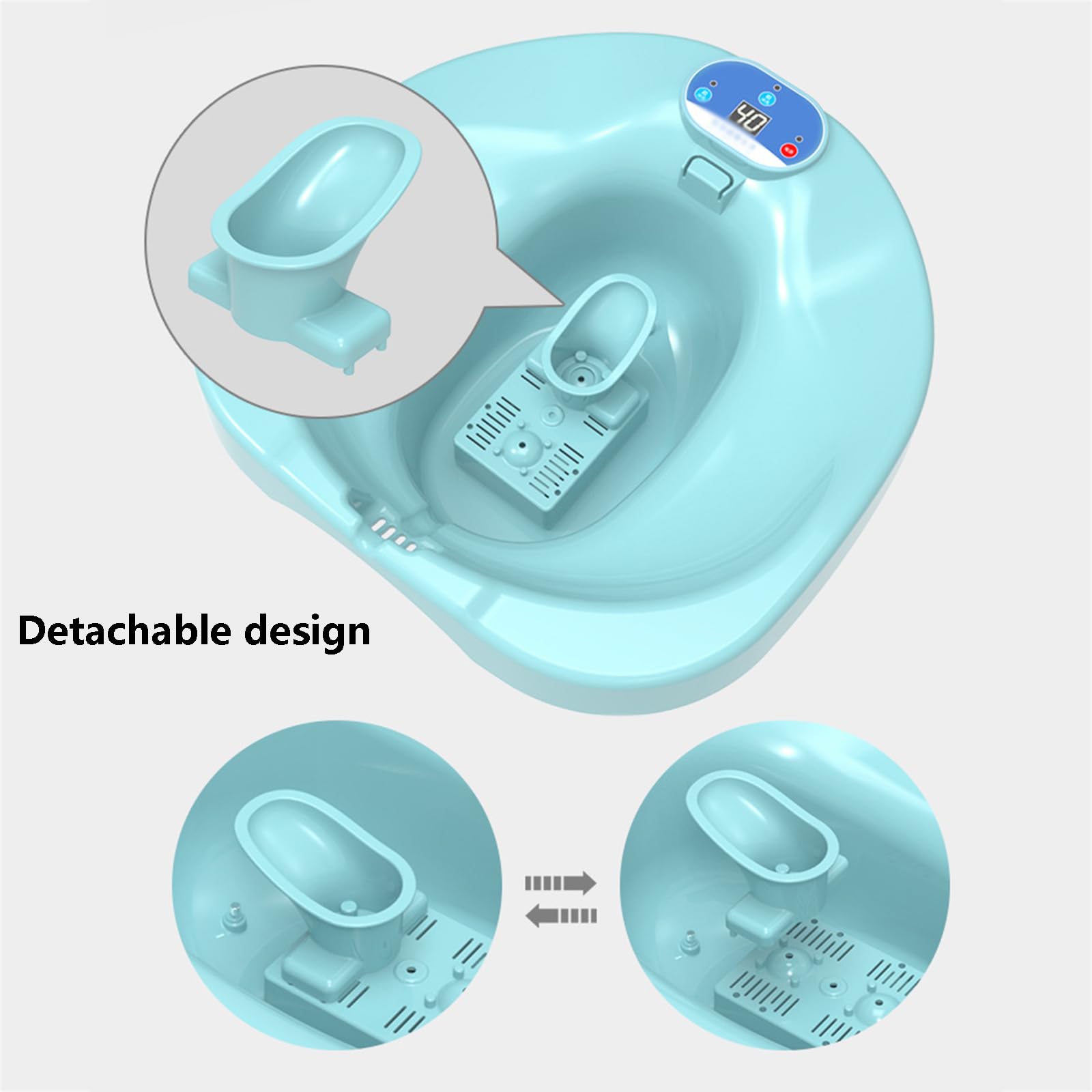 Vasca per Semicupio Bidet Portatile per WC Universale Bidet Portatile per Donne in Gravidanza Rialzo WC E Bidet in per Anziani E Disabili Adatto A Tutti I WC Standard