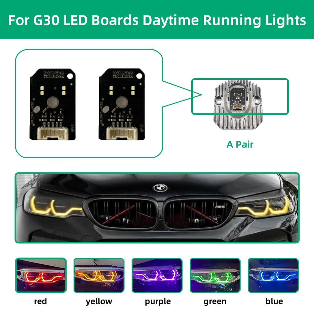 Castblock DRL FOR 17-20 BMW G30 G31 530i 540 F90 M5 Xenon LED BOARD DAYTIME RUNNING LIGHT red