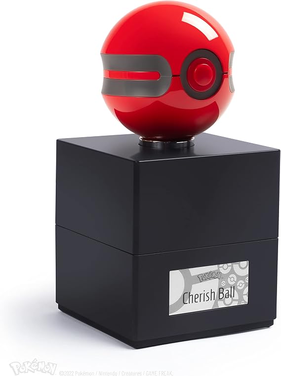 The Wand Company Original Poké Ball Authentic Replica - Real, Electronic, Die-Cast Poké Ball Display Case with Light Function – Official Pokémon Licensed Product