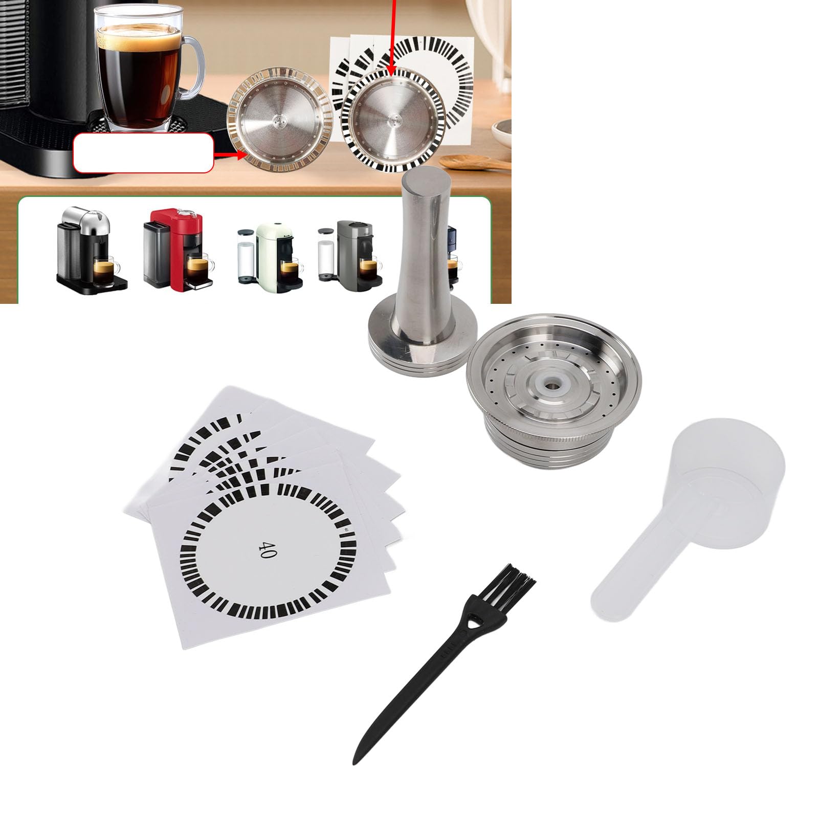 Kit de Cápsulas de café Recargables con Materiales de Primera Calidad para una Experiencia de café Personalizada en Casa