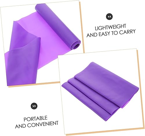Vista 5 de TOYANDONA 3 bandas de resistencia moradas, ligeras, portátiles, elásticas para yoga, pilates, entrenamiento de fuerza, ballet, danza, terapia