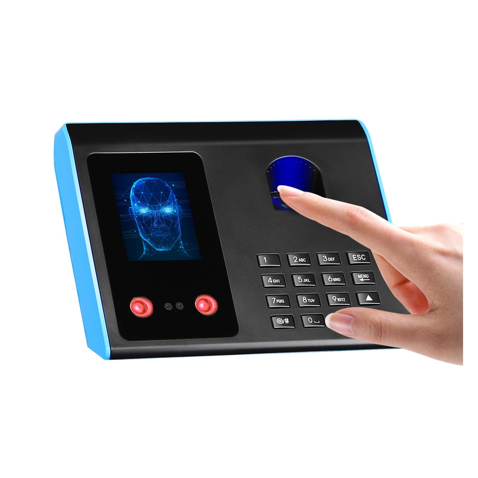 CVFRDD Fingerprint Attendance Machine IR Camera Face Recognition Password Reader System For Employee Checking-in Time Clock Recorder