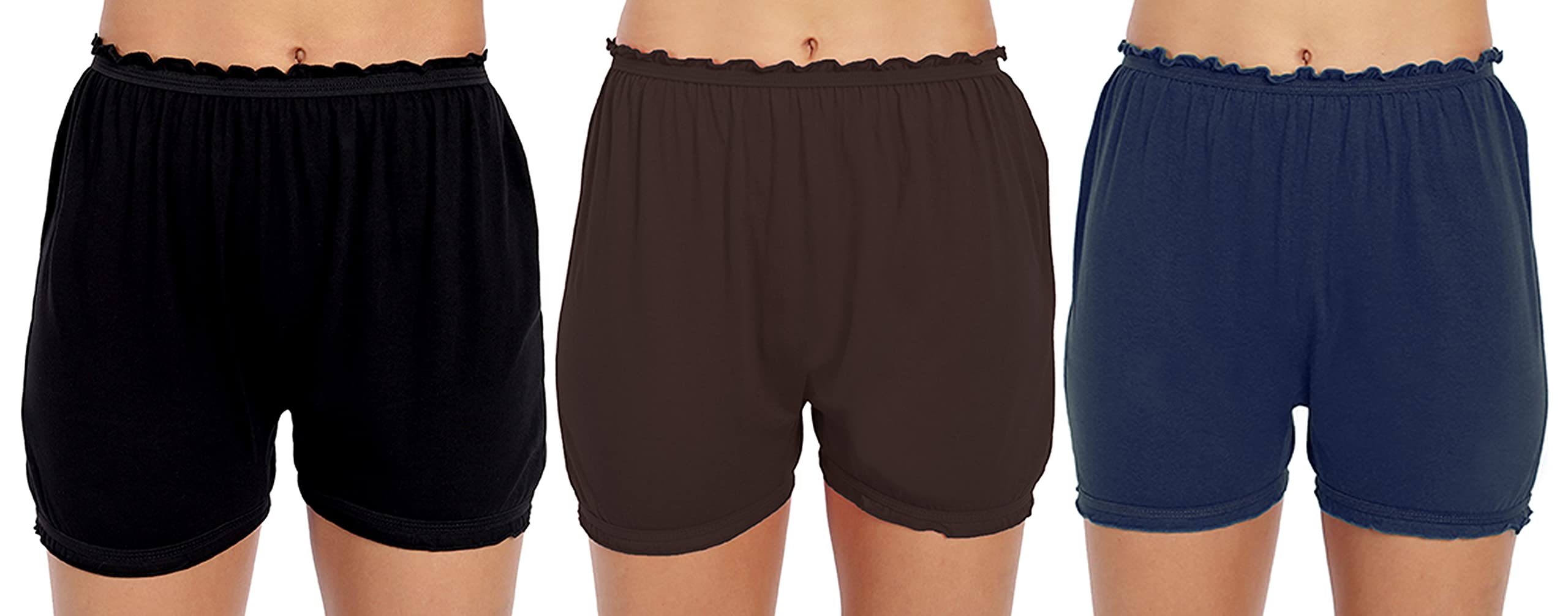 blazon Women's Cotton Hoisery Plain Bloomers Combo (Pack of 3) (Availabe Sizes: XS, S, M, L, XL, XXL, 3XL, 4XL, 5XL)-picture-16