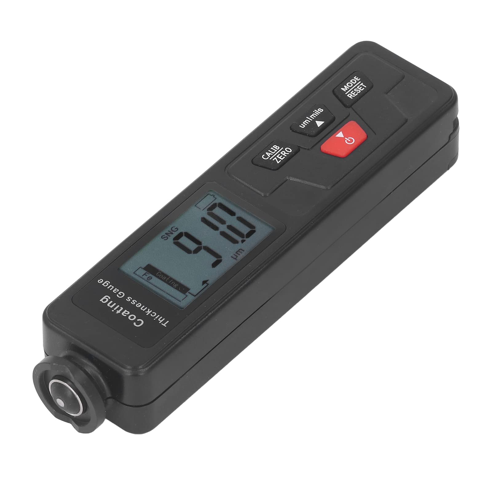 Jeffergarden Miernik Grubości Lakieru Cyfrowy Miernik Grubości Powłoki ABS 0 do 1500 um Rozdzielczość 0,1 um Wyświetlacz LCD Automatyczne Wykrywanie do Kontroli Samochodu Testowanie Powierzchni