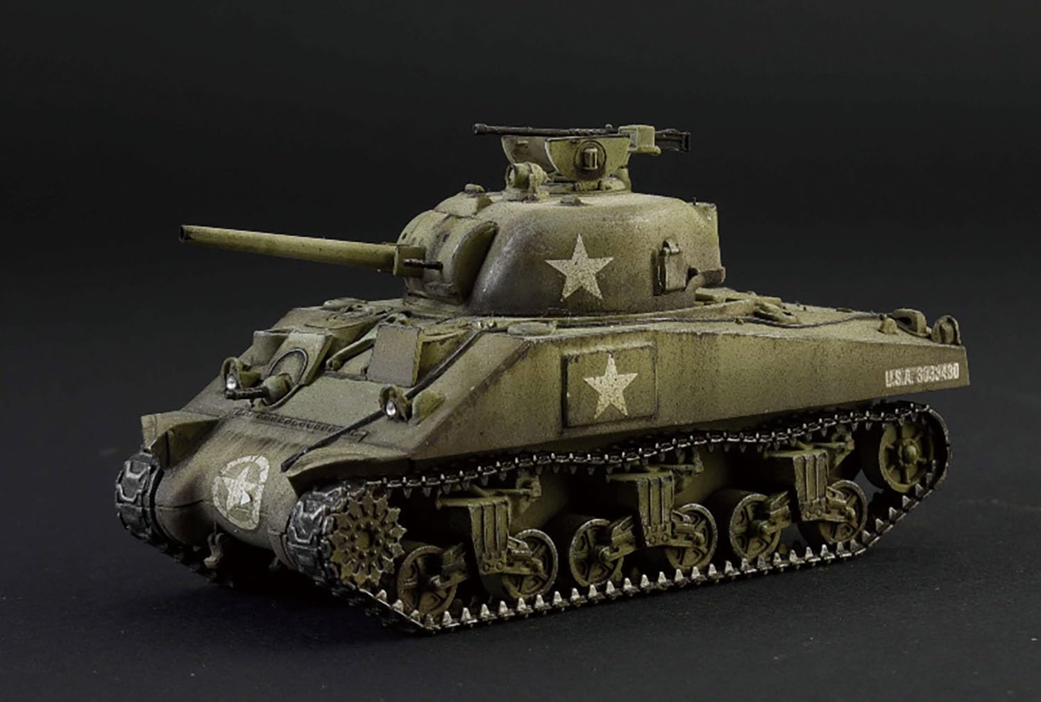 Italeri 25751 1:56 US M4 Sherman (75 mm) – Modélisme, kit de Construction, modélisme, Bricolage, Loisirs, Collage, kit de Construction en Plastique, détaillé, Non Peint, Couleur moulée