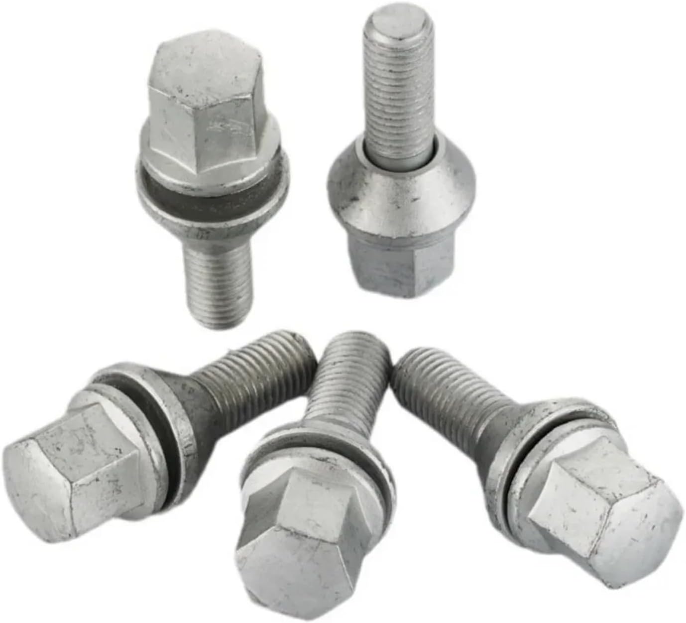 Locking Wheel Nuts Compatible with Dacia 5pc Lug Bolts Hub Screw Alloy Wheel Fasteners M12x1.5 Hex 17mm Lenght 57mm Thread Lenght 25mm