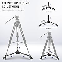 Vista 8 de NEEWER Dolly para Trípode de Fotografía, Ruedas de Trípode de Alta Resistencia con Capacidad de 50 libras y Ruedas de Goma de 3 pulgadas