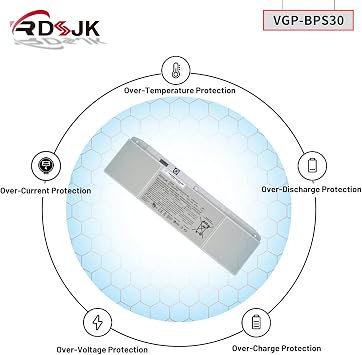 VGP-BPS30 Laptop Battery for Sony VAIO T11 T13 SVT-11 SVT-13 SVT11 SVT13 VAIO SVT111 SVT131 SVT1112 SVT1311 SVT1312 SVT13117ECS SVT13112FX Series SVT131A11L SVT131B11M SVT131A11M VGP-BPS30A 11.1V 45Wh