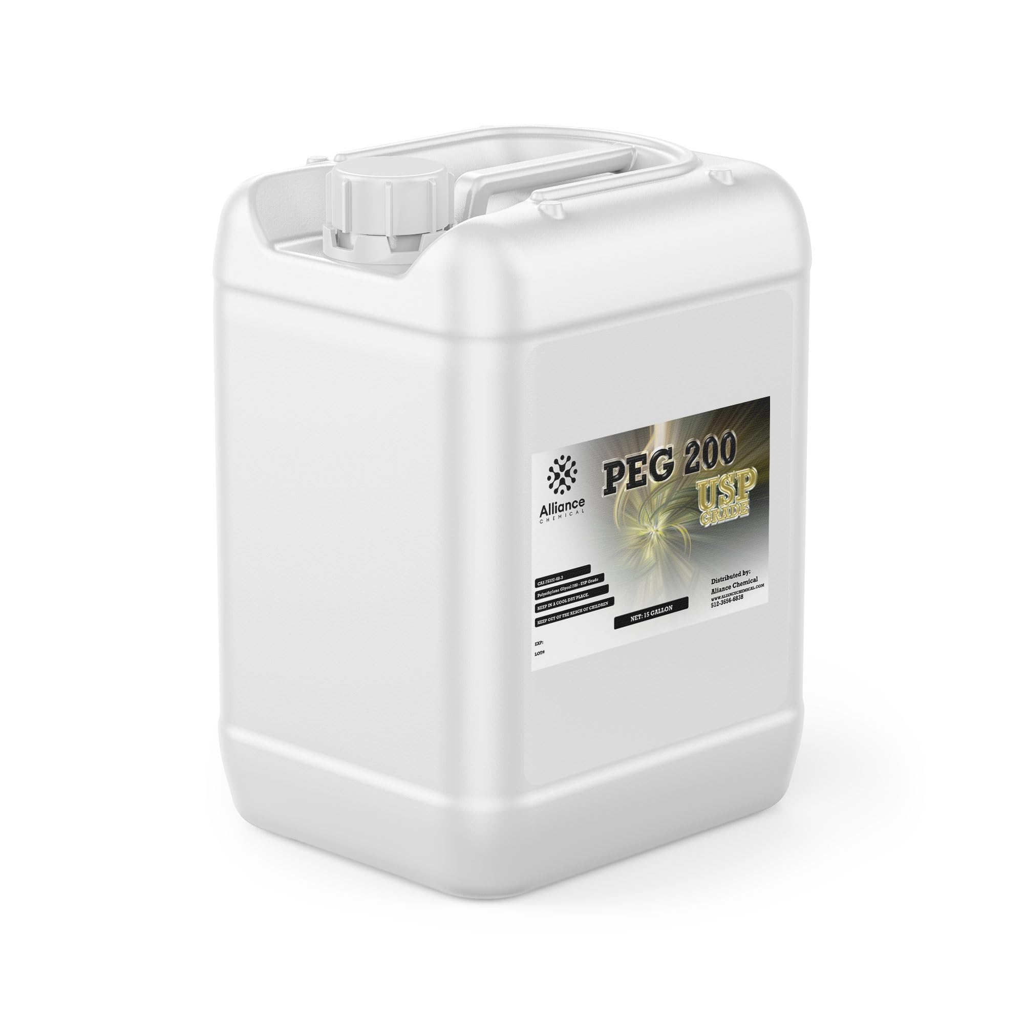 Polyethylene Glycol 200 (PEG 200) - 5 Gallon Pail - Ideal for Industrial use, Formulation of adhesives, and as a Base for lubricants and Cutting fluids.