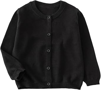 Toddler Baby Boys Girls Cardigan Sweaters Long Sleeve Cotton Sweater Button Up Knit Sweatshirt Jacket Fall Tops