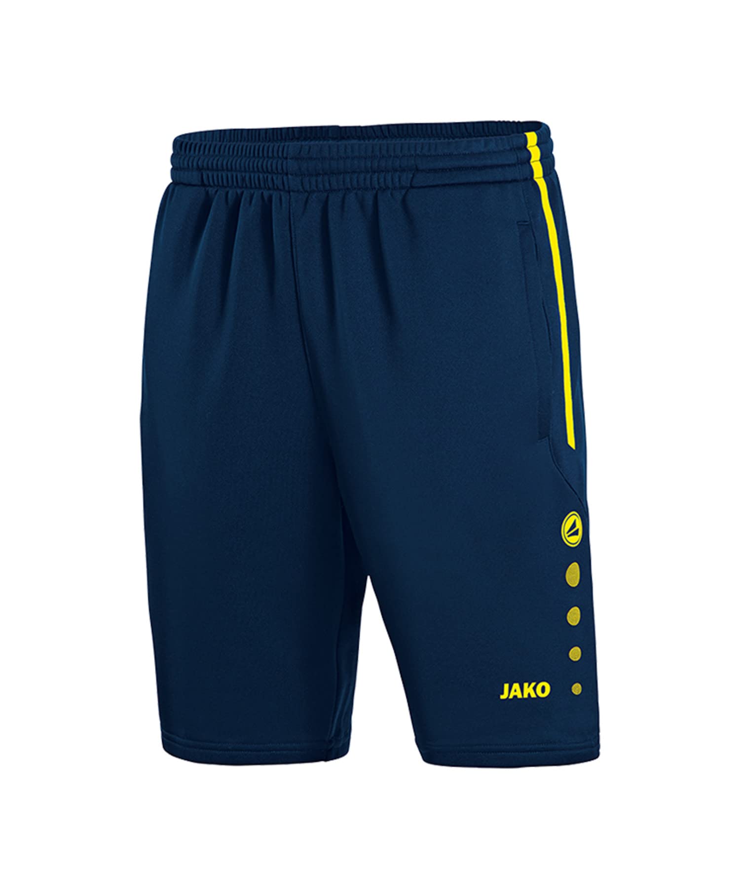 JAKO Men's Active Training Shorts, Men, 8595, marine/Neongelb, S