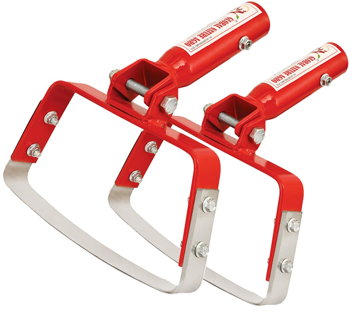 Heavy Duty Manual Weeder for Agriculture Stirrup Hoe Combo (7.5 & 10 inch) Steel Construction | Krishi Tool for Soil Weeding Agriculture Tool for Farmers & Gardeners-image-38
