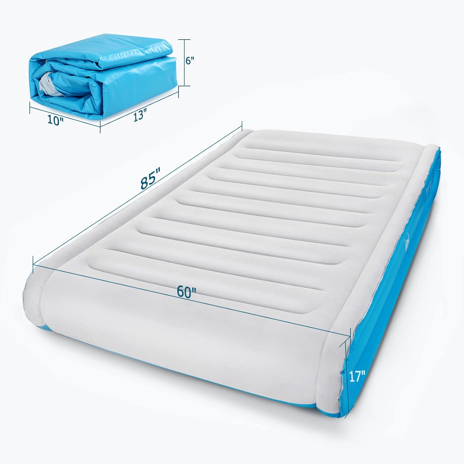 Valwix Air Mattress with Built-in Pump & Pillow, Air Bed w/Supportive Tech, Inflatable Mattress for Home & Travel (Queen (U.S. Standard))