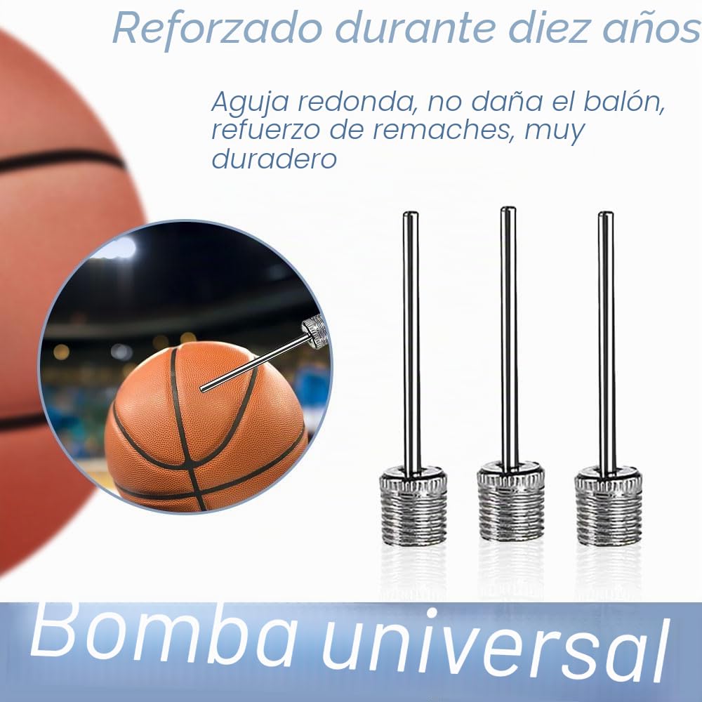 Aguja de Bomba de Bola, 12 Pcs Aguja de Inflado de Bomba de Bola, Aguja de Bomba de Aire, para Baloncesto, Voleibol, Rugby, Fútbol, Balones Deportivos Inflado