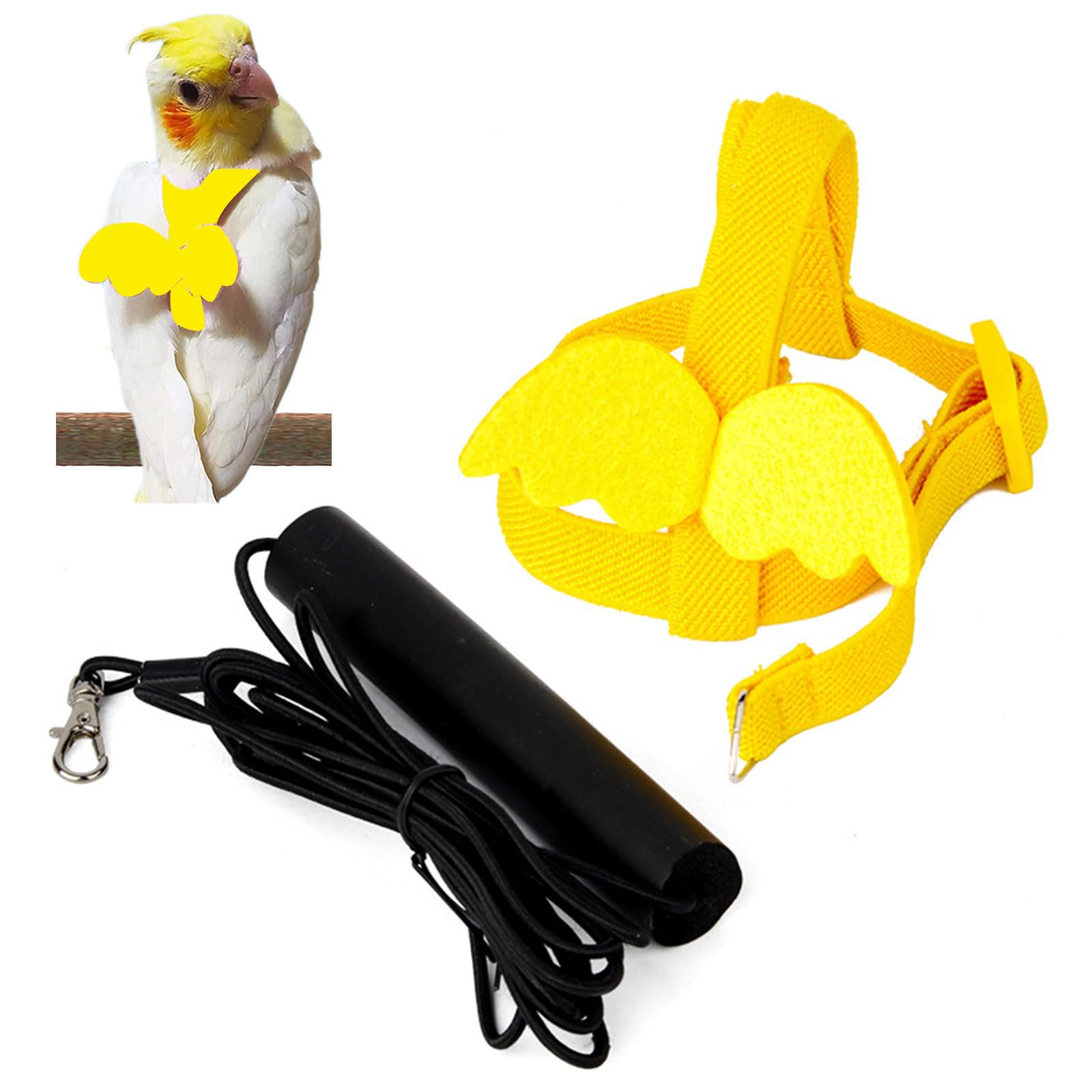 DLPRK Pettorina Regolabile Per Pappagalli - Imbracatura Con Guinzaglio 2m Anti-morso Per Addestramento Volante - Foto 4