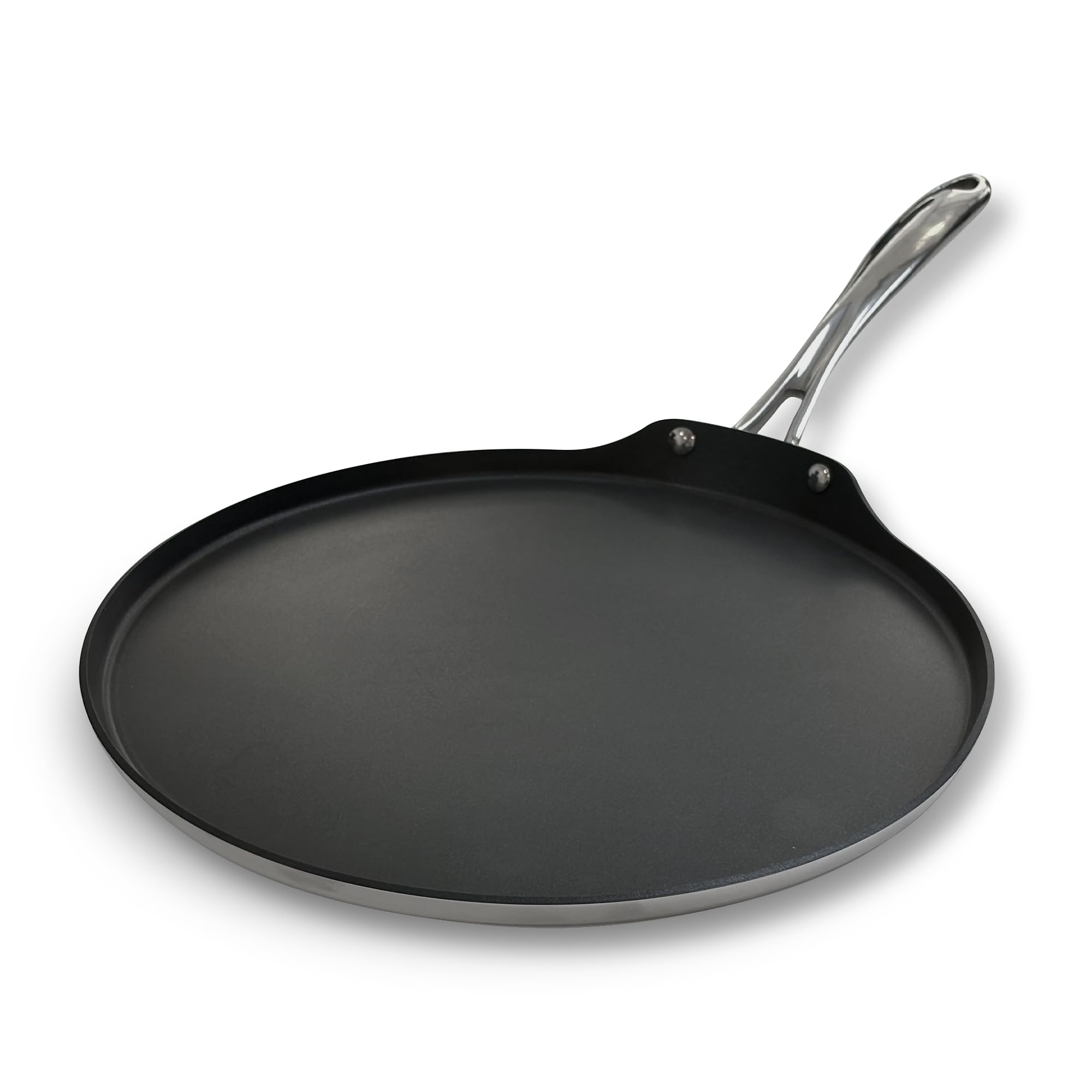 TRAMONTINA Fusao Triply Ceramic-Reinforced Dosa Tawa 32cm | 3mm Thickness | Long-Lasting Performance | Perfect for Dosa, Uttapam, Roti & Paratha | All Cooktop Compatible