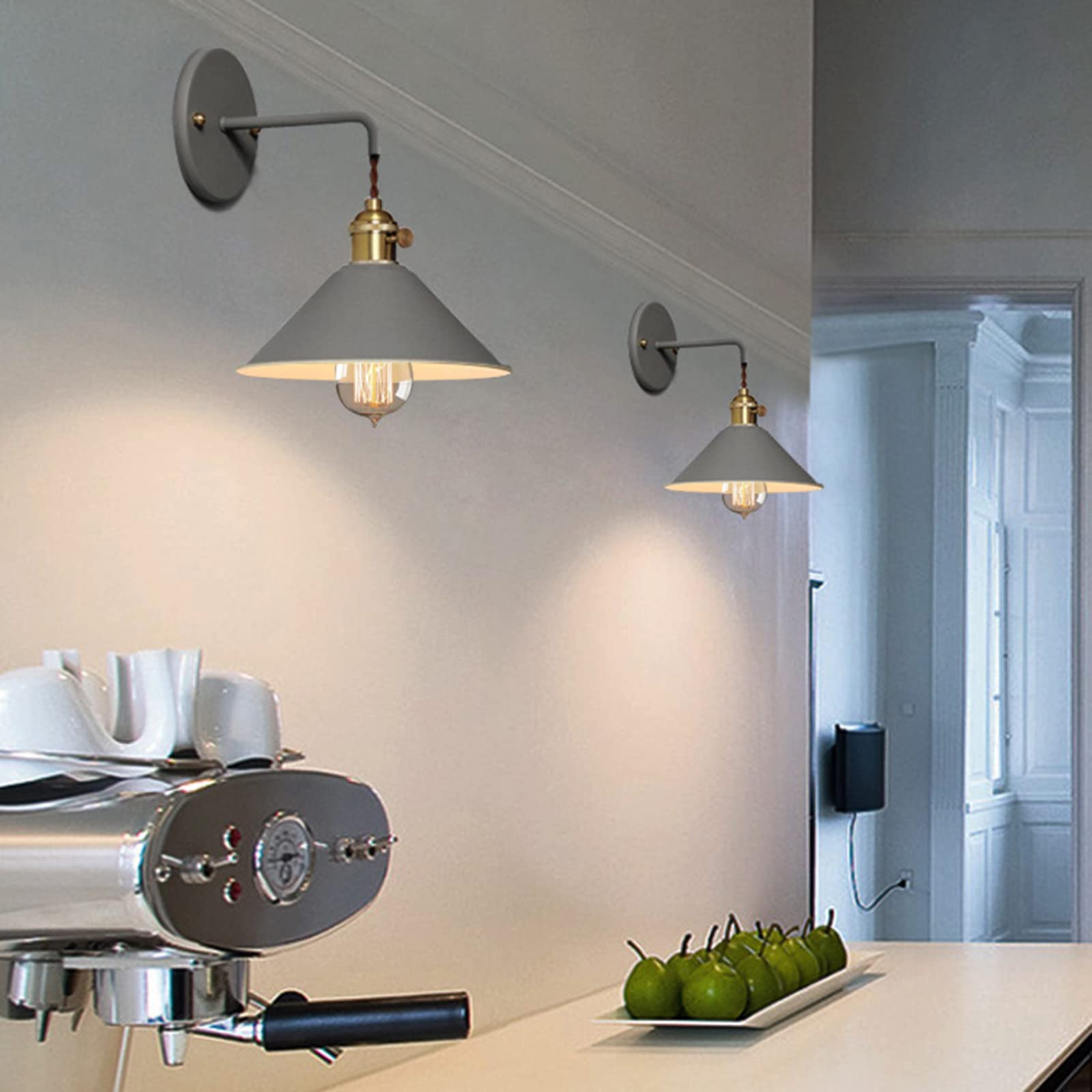 Macaron Lámpara De Pared Estilo Nórdico E27 Edison Soporte De Lámparas Luz