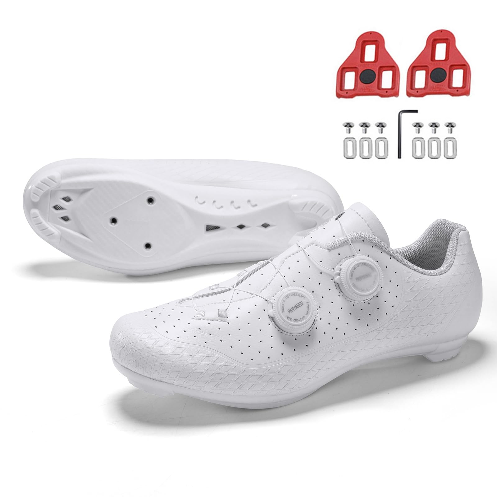 JiuQing Zapatillas Ciclismo Carretera Hombre Compatibles SPD-SL Bicicleta