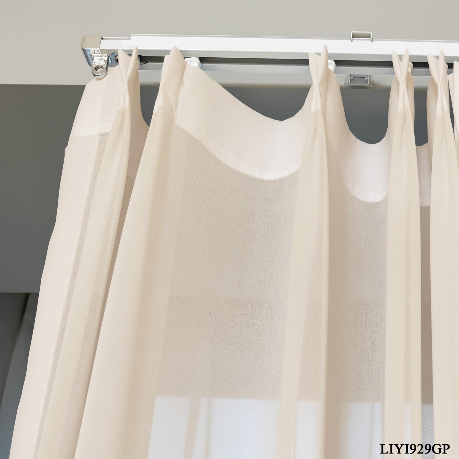 Binario Per Tenda In Alluminio 85 100 200 300 350 420cm, Soffitto E Parete, Scorrevoli Scorritenda Binari Per Tende, Per Soggiorno, Camera Da Letto, Doccia, Divisorio Privacy, Finestre(295-420CM)
