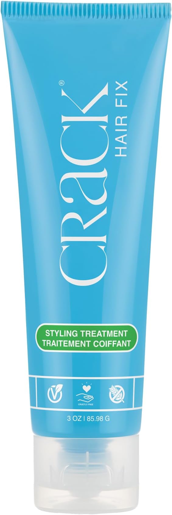 Crack Hair Fix Air Dry Cream - Multi-Tasking, Anti-Frizz, Leave-In Styling Balm with Protection from Humidity, Chlorine, Heat Treatments & Sun, 3 oz
