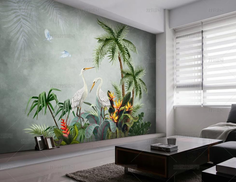 Papier peint intissé fleurs oiseaux poster géant mural 150x105 - 2