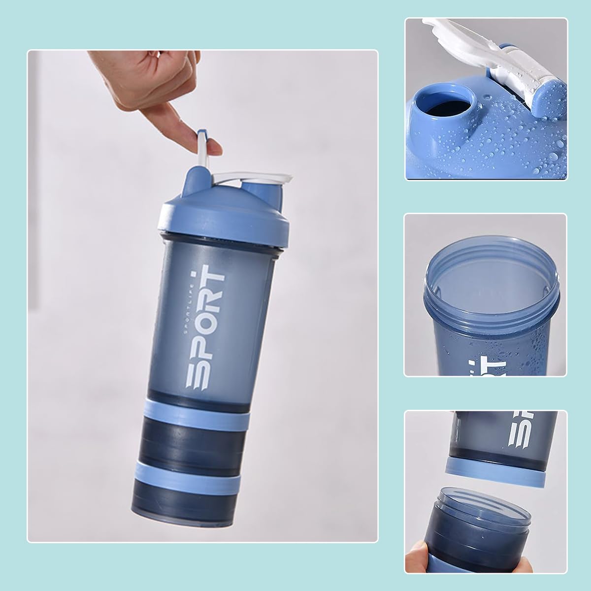Amazon.co.jp: プロテインシェイカー 450ml シェーカーボトル