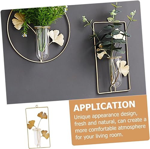 Miniatura 4 de YARNOW Jarrón colgante de pared, decoración de pared, adorno de cristal montado en la pared, adorno para el hogar