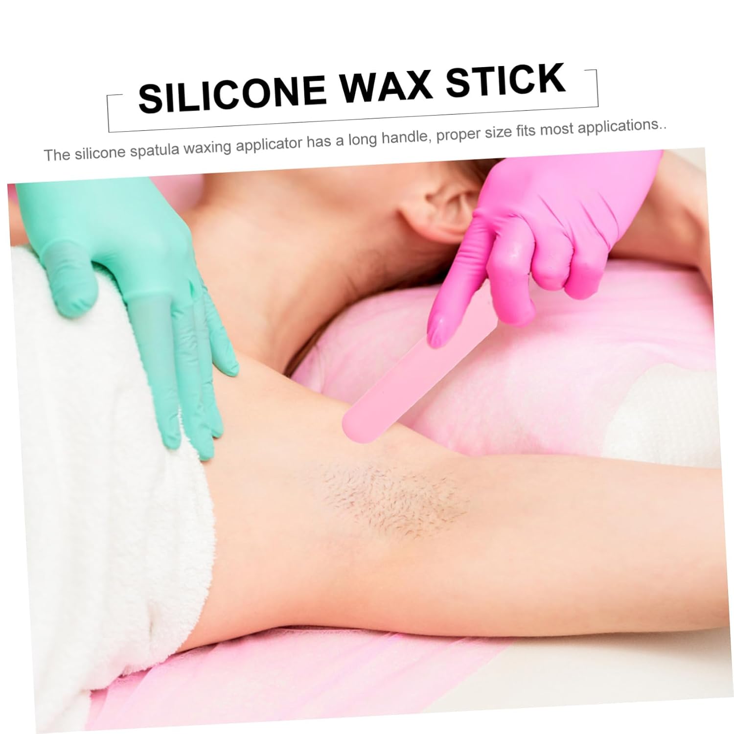 3pcs Non-stick Wax Sticks for Hair Removal Silicone Applicators Spatulas Safe Easy to Clean for Body Feet Hands