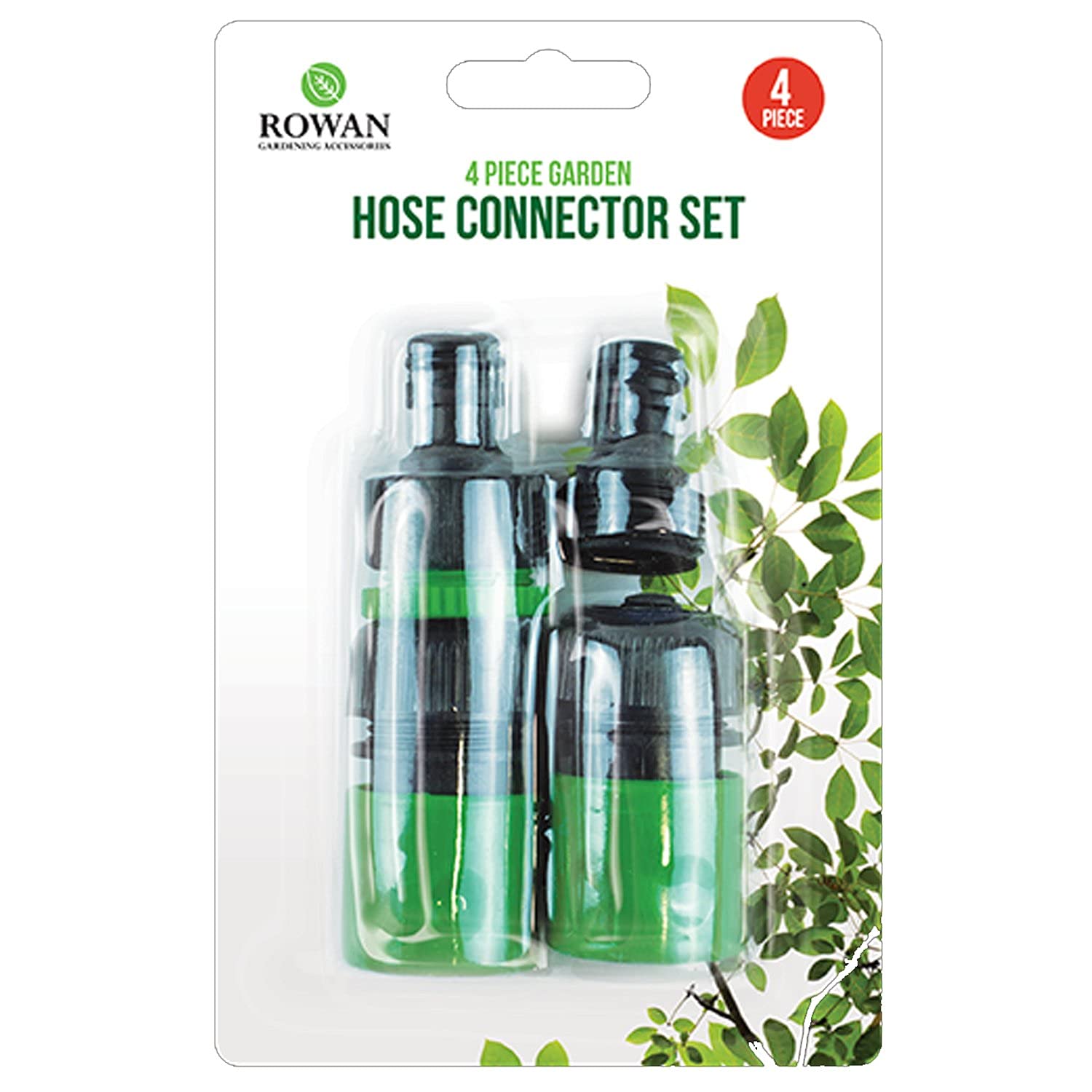 Green 4 Piece Hose Connector Set | Compatible Attachment With Miracle Grow Feeder And Most Plant Feeders